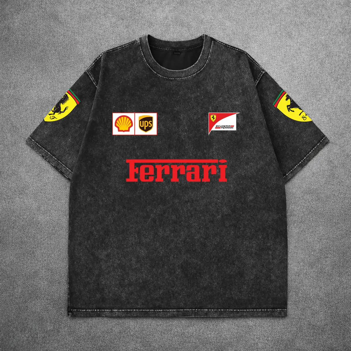 FERRARI Acid Wash Tee