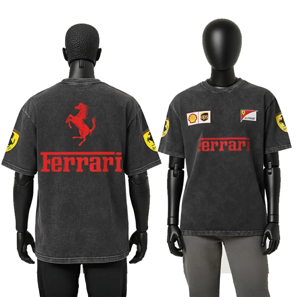 FERRARI Acid Wash Tee View 3